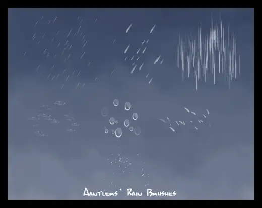 Rain Brush Pack — Photoshop brush