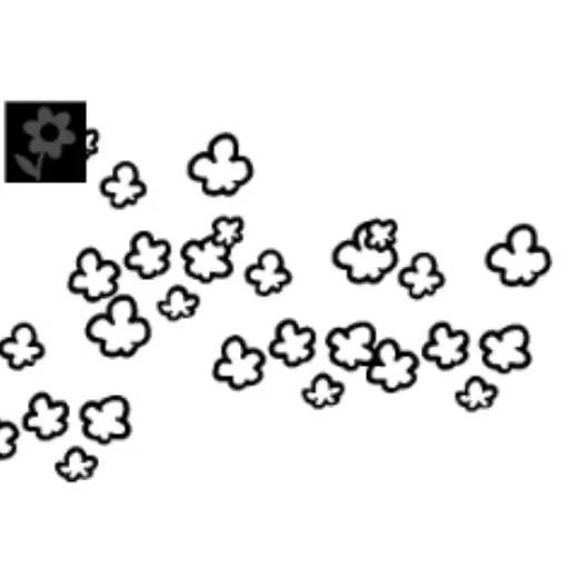 Fluffy Flowers Brush — Clip Studio Paint brush