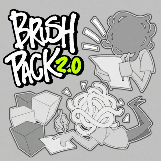 Brush Pack 2.0 (CSP) (8 Brushes) — Clip Studio Paint brush