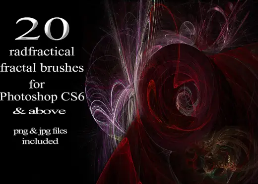 20 RadFractical Fractal Brushes for Photoshop CS6/CC — Photoshop brush