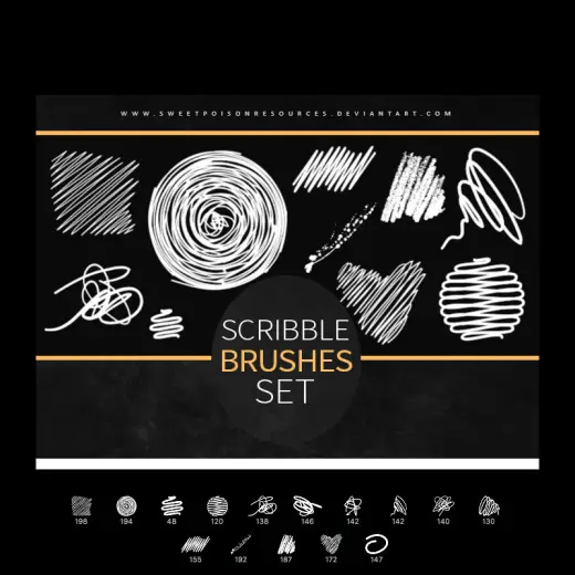 Scribble Brushes for Adobe Photoshop — Procreate, Photoshop & Krita brush