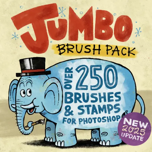 David CP's JUMBO brush pack for Photoshop  |  New 2025 Update — Photoshop brush
