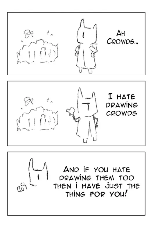 Crowd/Human brush for comic and manga artists — Krita brush