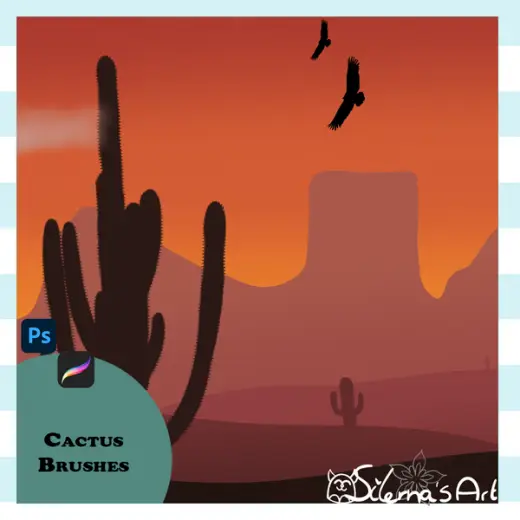 PROCREATE/PHOTOSHOP - Cactus Brushes — Procreate & Photoshop brush