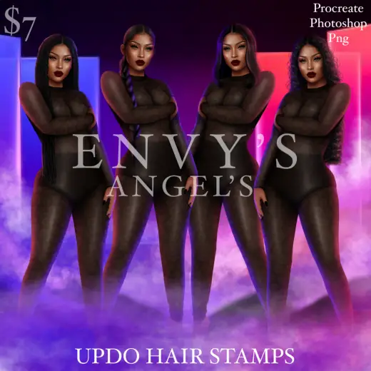 UPDO HAIR STAMPS — Photoshop brush