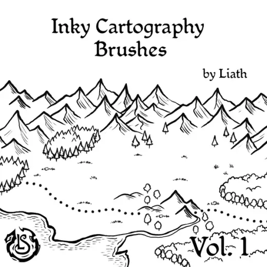 Liath's Inky Cartography Brushes Vol 1 — Photoshop brush
