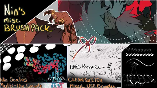 Nin's Clean-Sketch + Misc. (CSP) — Clip Studio Paint brush
