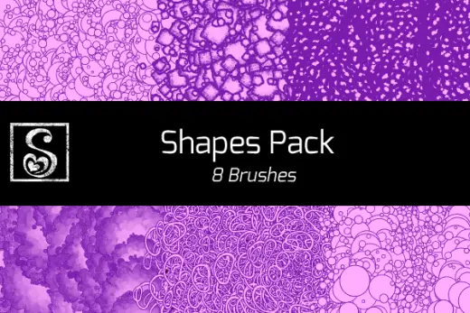 Shrineheart's Shapes Pack - 8 Brushes — Clip Studio Paint brush