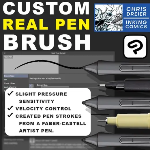 Real Pen Brush (Clip Studio Paint) — Clip Studio Paint brush