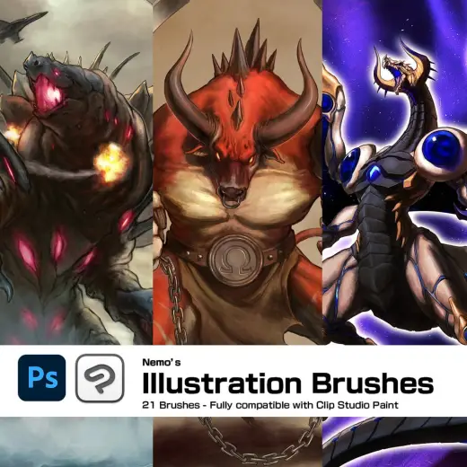 Nemo's Illustration Brushes — Photoshop & Clip Studio Paint brush