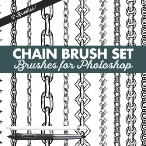 Handdrawn Chain Brushes for Photoshop — Photoshop brush