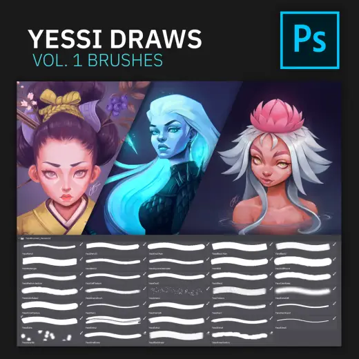 YessiDraws Photoshop Brushes Vol. 1 — Photoshop brush