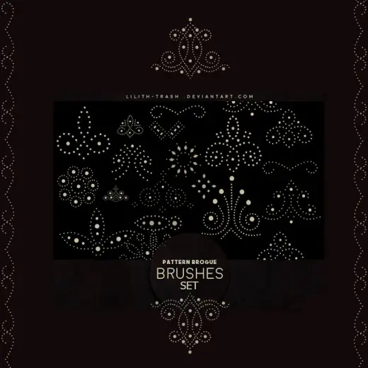 Brogue Pattern Brushes — Procreate, Photoshop & Krita brush