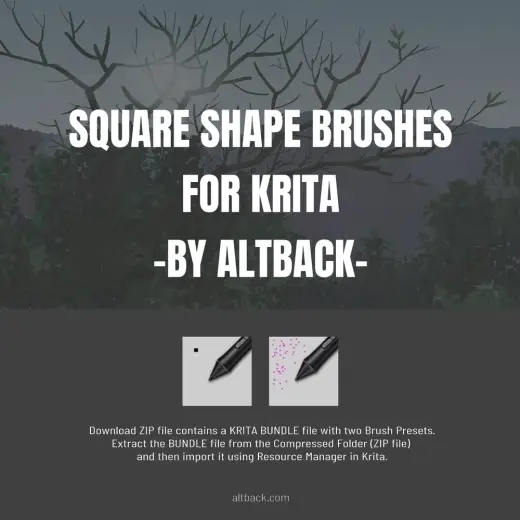 Square Shape Brushes for KRITA by Altback — Krita brush