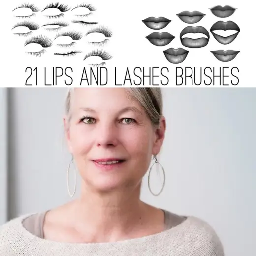 Lips and Lashes Brushes — Procreate, Photoshop & Krita brush