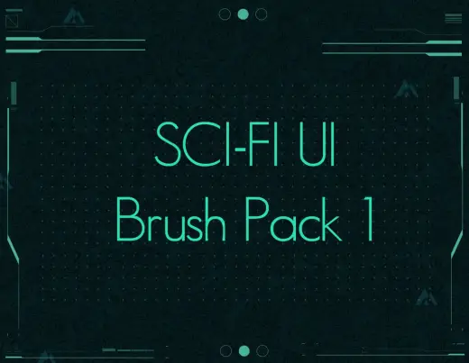 Sci-fi UI Brush Pack — Photoshop brush