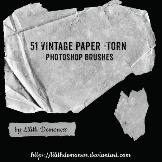 51 Paper Torn Brushes — Procreate, Photoshop & Krita brush