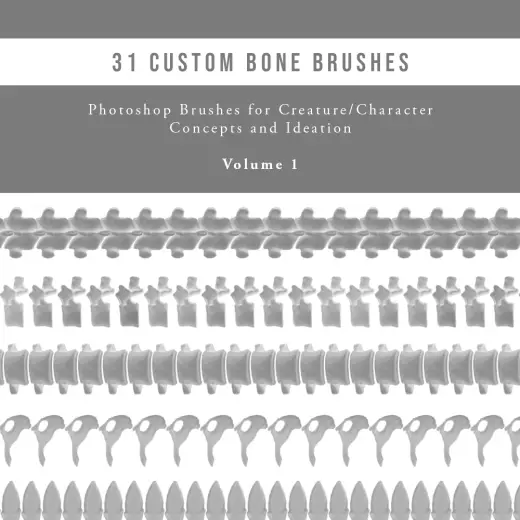 31 Custom Bone Brushes for Photoshop — Photoshop brush