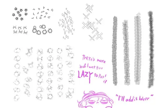 A collection of brushes and effects inspired by manga — Krita brush