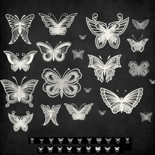 Lace Butterfly Brushes — Procreate, Photoshop & Krita brush