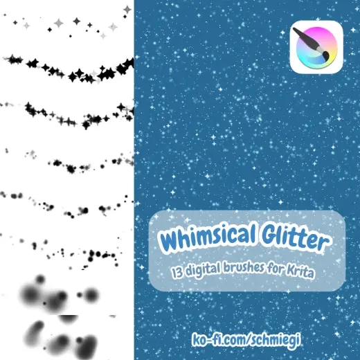 Glitter Brushes for Krita — Krita brush