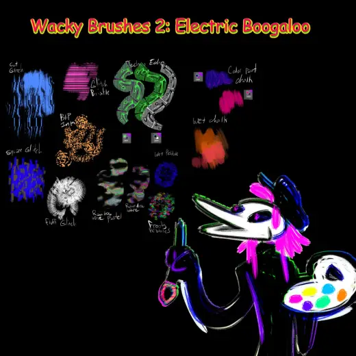 Wacky Clip Brushes 2: Electric Boogaloo — Clip Studio Paint brush