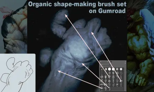 Organic shape-making brush set — Photoshop brush
