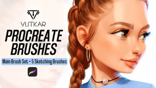 Vutkar Procreate Brushes: Main Brush Set + 5 Sketching Brushes — Procreate & Photoshop brush