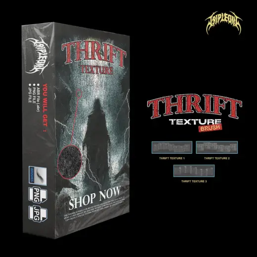 THRIFT TEXTURE BRUSH — Photoshop brush