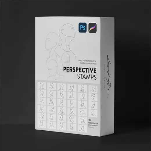 Perspective Stamps — Procreate & Photoshop brush
