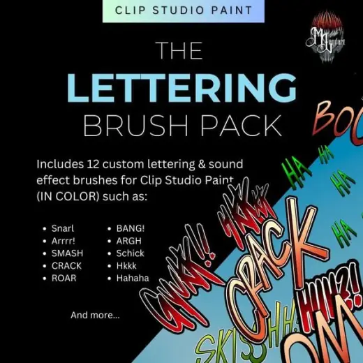 Comic Lettering Brush Pack — Clip Studio Paint brush