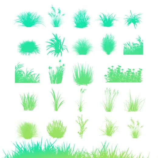 Grass and shrubs Photoshop Brushes Pack — Photoshop brush