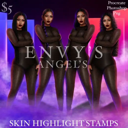 SKIN HIGHLIGHT STAMPS — Procreate & Photoshop brush