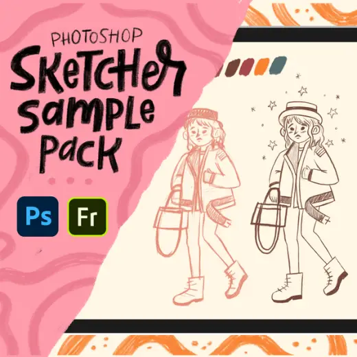 Sketcher Brushes Sample Pack for Photoshop — Photoshop brush