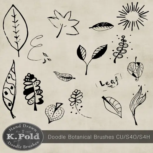 Botanical Doodle Photoshop Brushes — Procreate, Photoshop & Krita brush