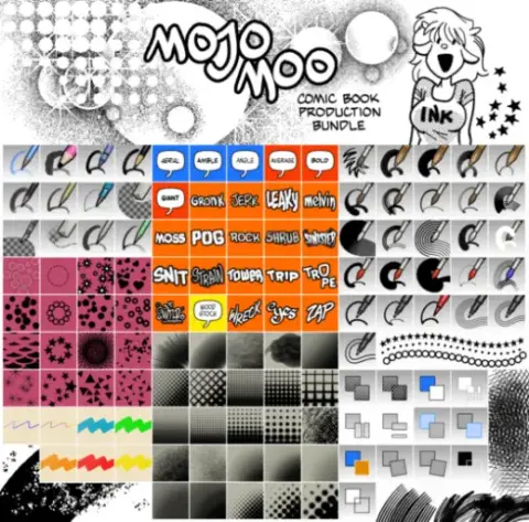 Mojo Moo for comics — Krita brush