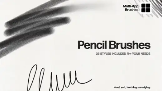 Multi-App Basic Pencil Brushes — Photoshop brush
