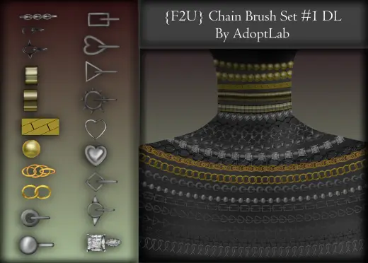{F2U} Chain Brush Set #1 Download — Krita brush