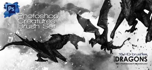 16 Dragons Brushes — Procreate, Photoshop & Krita brush