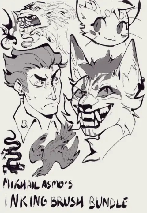 Mikhailasmo's Inking Brush Set — Krita brush