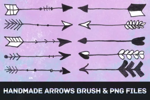 Handmade Arrows Brushes — Procreate, Photoshop & Krita brush