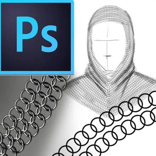 Chain mail ring brush Photoshop (ABR) — Photoshop brush