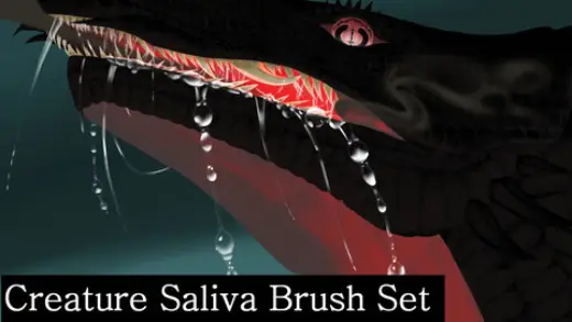 Creature Saliva Brush Set — Photoshop brush