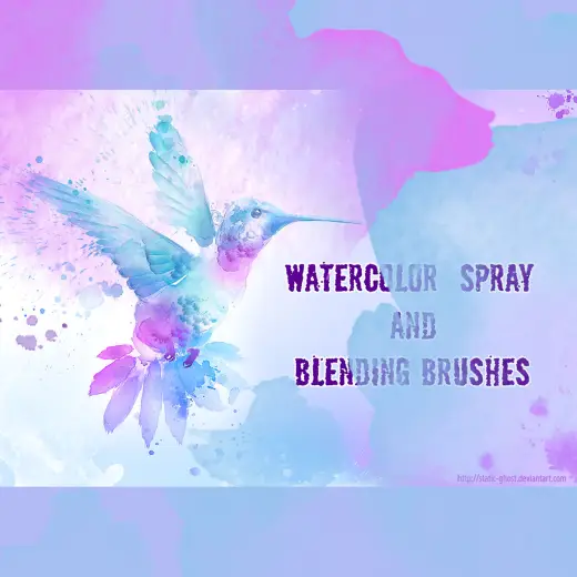 Watercolor Spray Brushes — Procreate, Photoshop & Krita brush