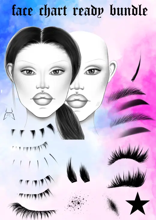 face chart ready bundle — Krita brush