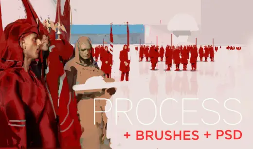 Red Flag Process + PSD + Updated Brushes — Photoshop brush