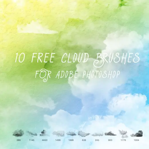 Realistic Sky Cloud Brushes — Procreate, Photoshop & Krita brush