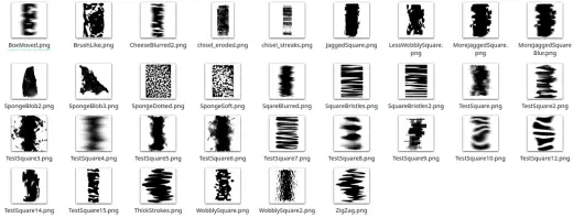 Square brush alphas — Krita brush