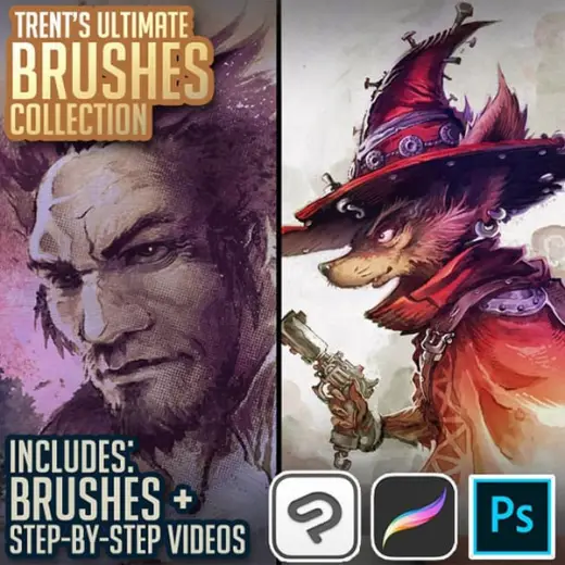 Trents ULTIMATE BRUSHES COLLECTION — Procreate, Photoshop & Clip Studio Paint brush