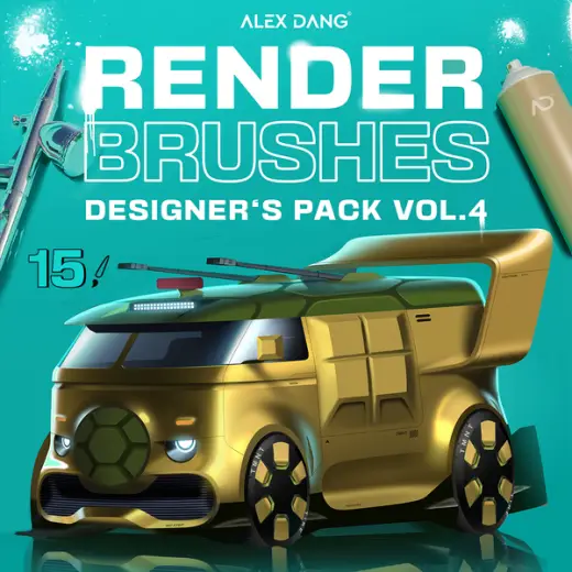 Render Brushes — Designer's Pack Vol.4 | Alex Dang — Photoshop brush